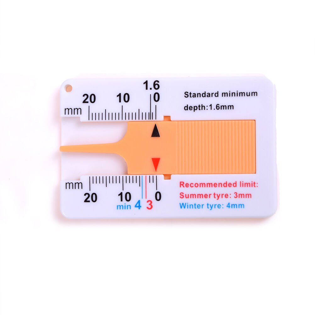 Tyre Tread Depth Gauge Car Motorcycle Caravan Trailer Wheel Measuring Too.l8