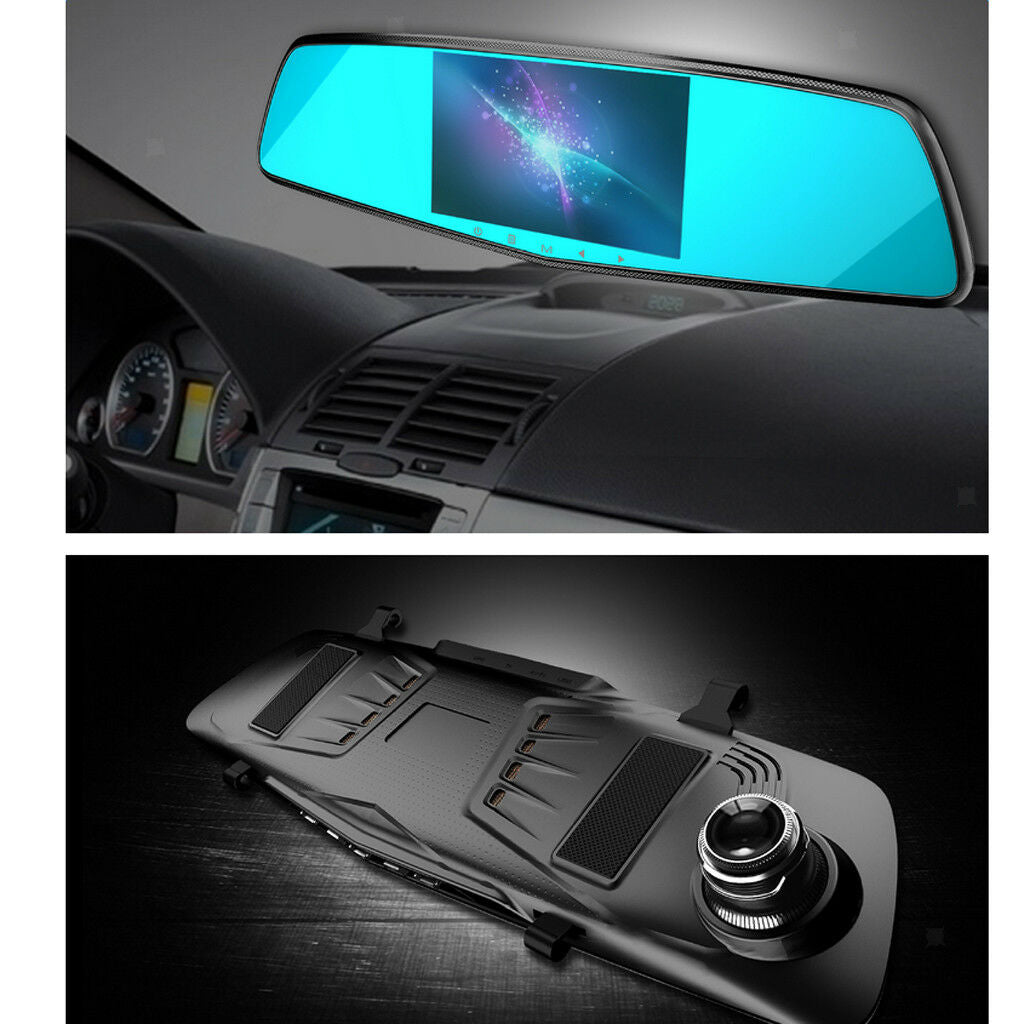 4.3'' Dual Lens HD 1080P Dash Cam Car Video Camera Driving recorder Black