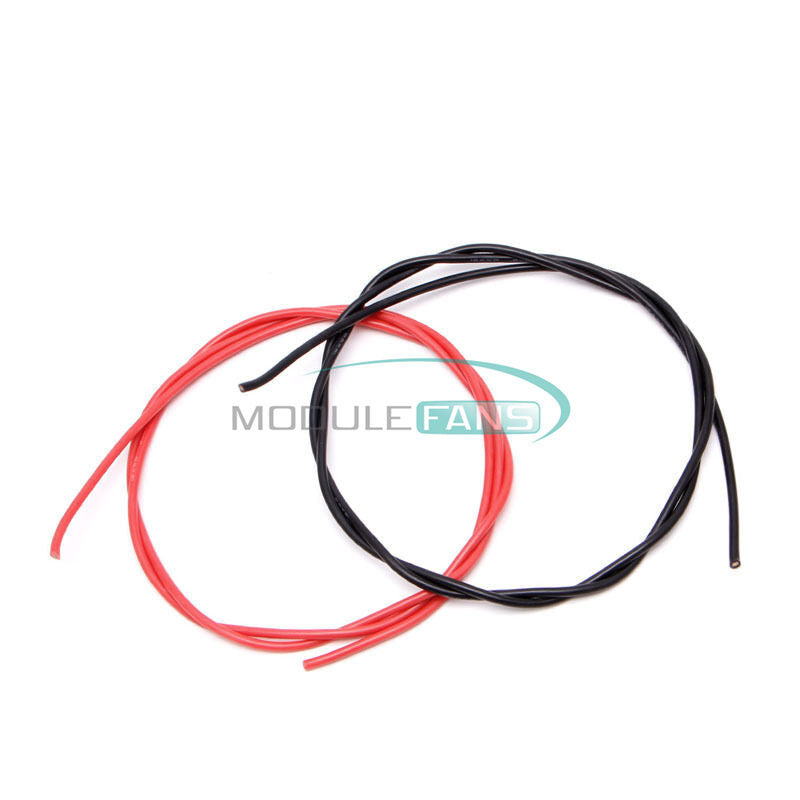 16 AWG Gauge Wire Flexible Silicone Stranded Copper Cables For RC Black+Red