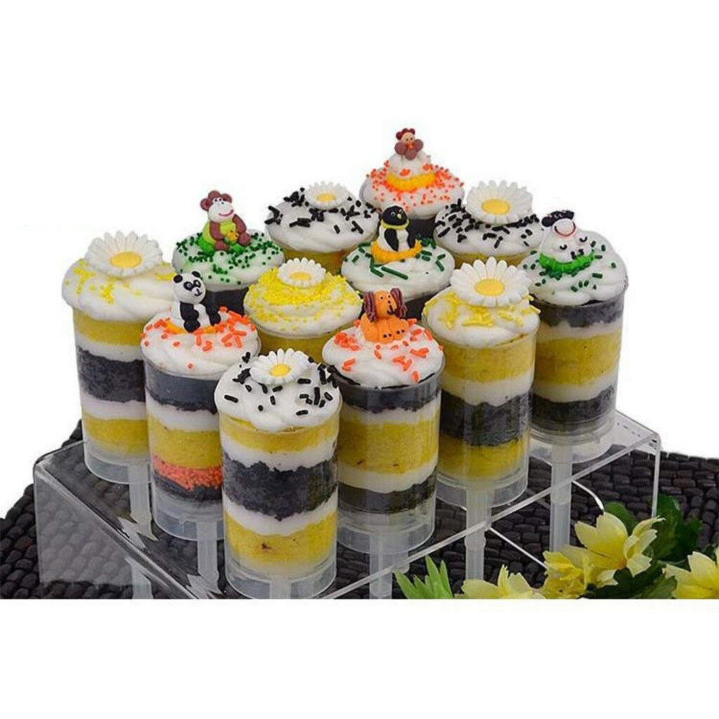 Clear Acrylic Cupcake Cake Push Pop Display Stand 12 Pushpops Holder Tower