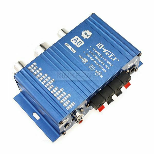 Mini Hi-Fi Stereo Amplifier for Cars Motorcycle Home 12V