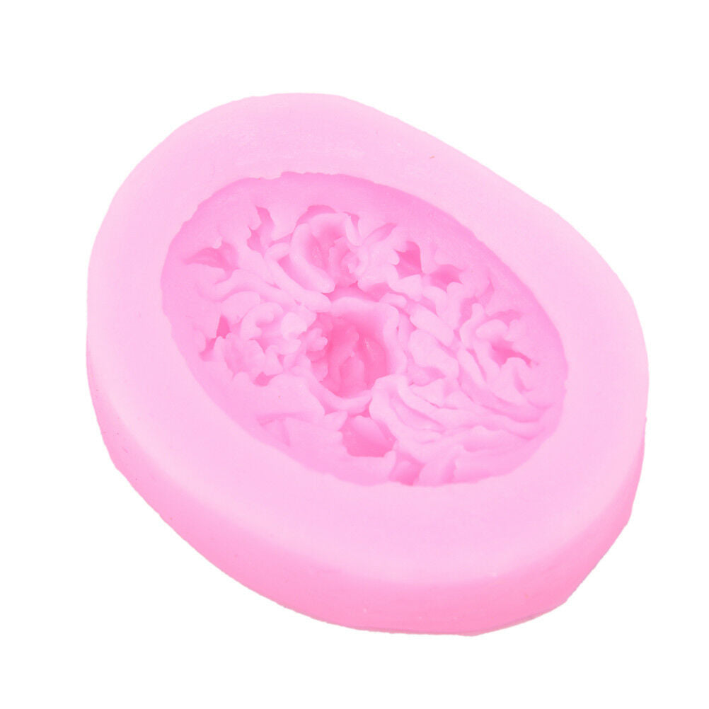 Flower Peony Candle Moulds Suga rcraft Cake Decorating Fondant Chocolate M.l8