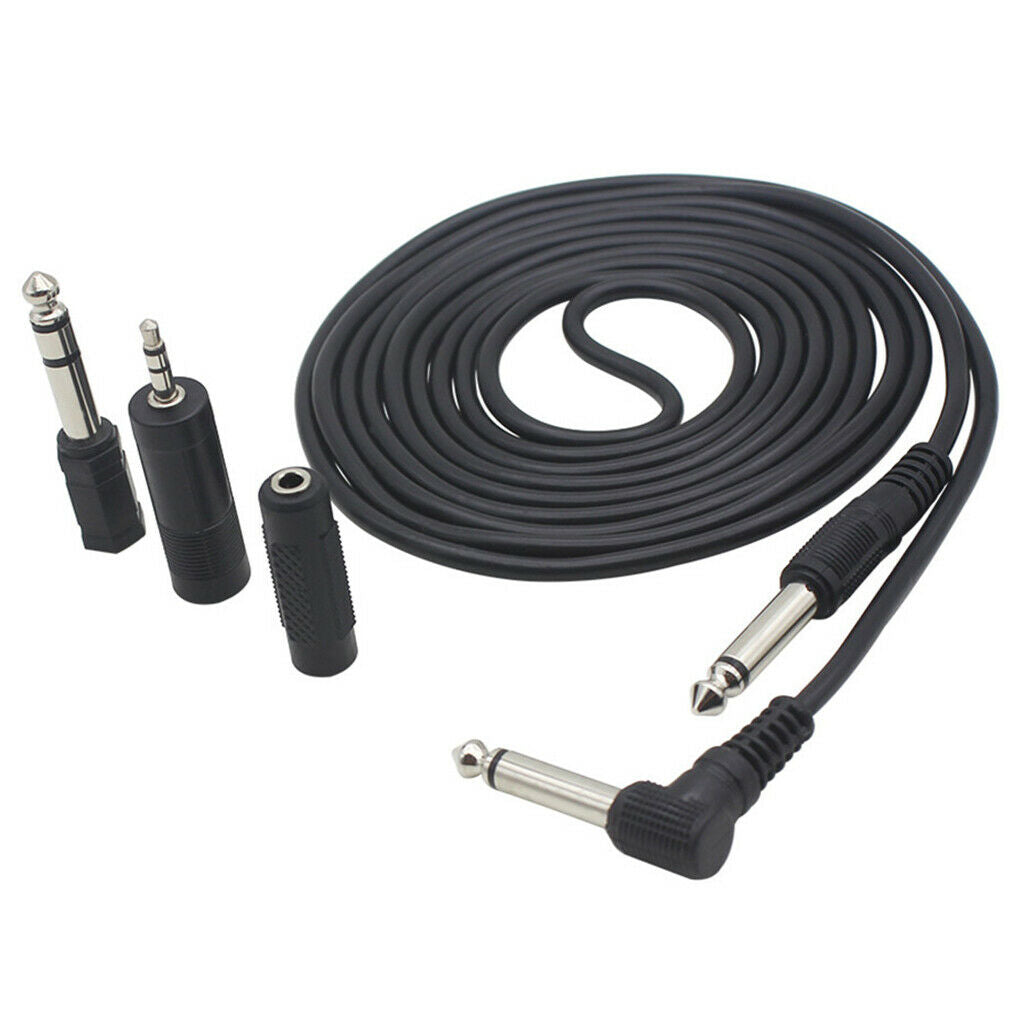 Set 3 Meters Guitar Audio Cable with 3 Connector Cable for Electric Guitar Amp