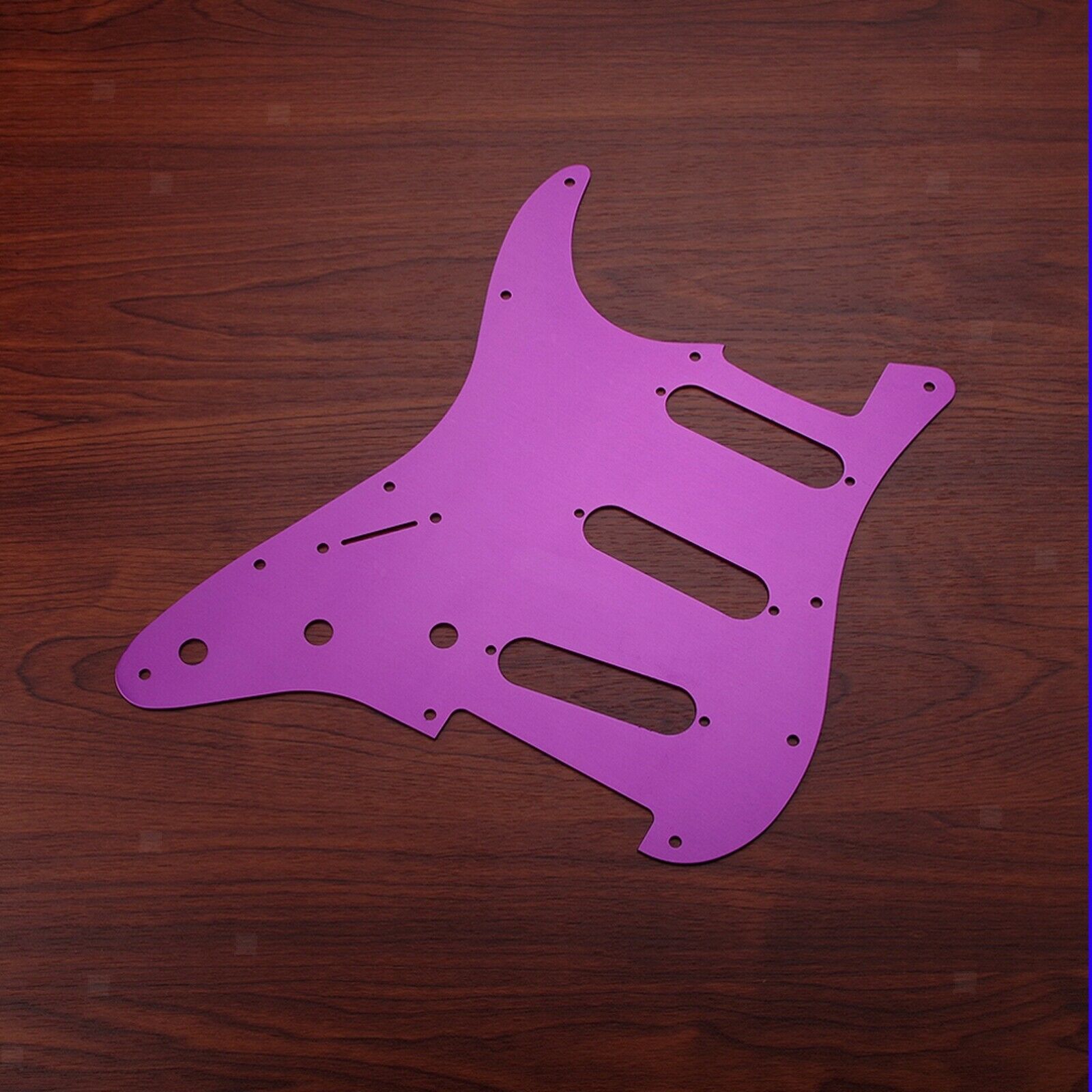 Pickguard Guitar Scratch Plate 11 Holes Aluminum Metal Purple for ST SSS