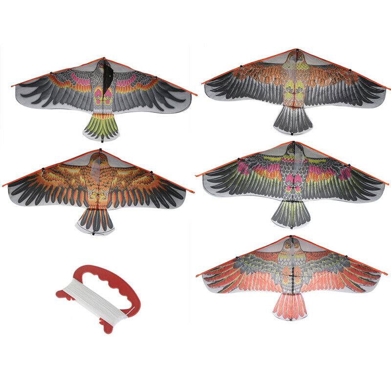 1Pc 1M Flat Eagle Kite With 50M Kite Line Children Flying Bird Kites Outdoor  Lt