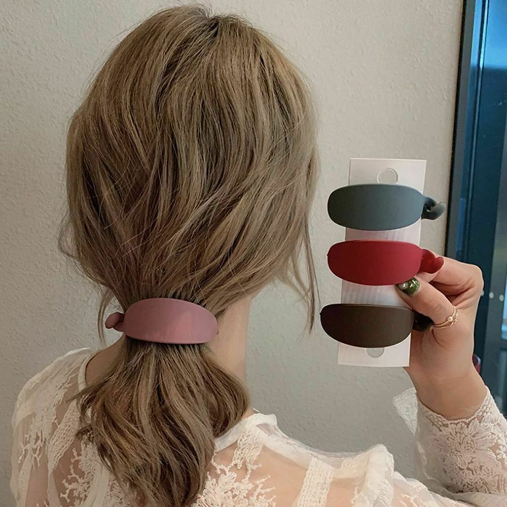 Women Girls Hair Clips Ponytail Holder Sweet Hairpins Banana Shape Hair Claws