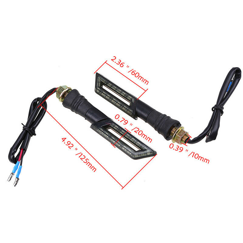 Smoke Amber LED Turn Signal Light M10 Indicator 10mm Bolt Motorcycle Universal