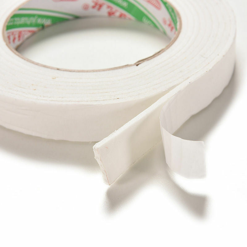 2x Double Sided White Foam Sticky Tape Roll Adhesive Super Strong .l8