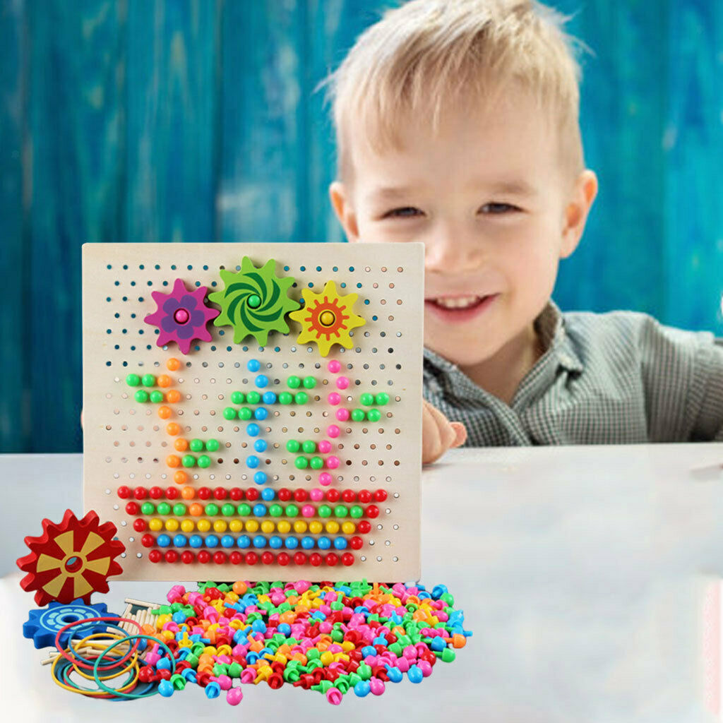 240x Creative Mushroom Nails Pegboard Educational Building Intelligent Games