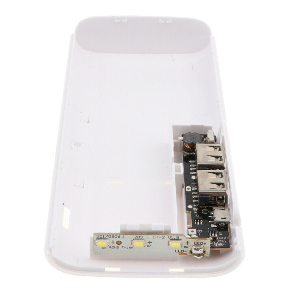 Portable Double USB Power Bank Battery Phone Charger Case DIY Box Kit