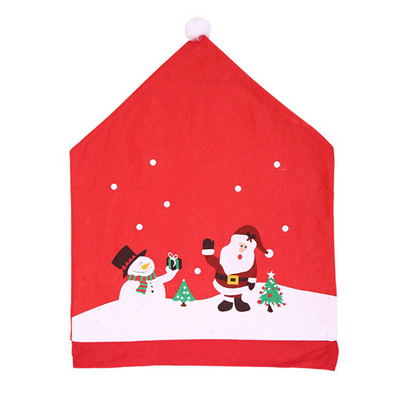 Christmas decors chair covers dining seat santa claus home party decor cl.l8