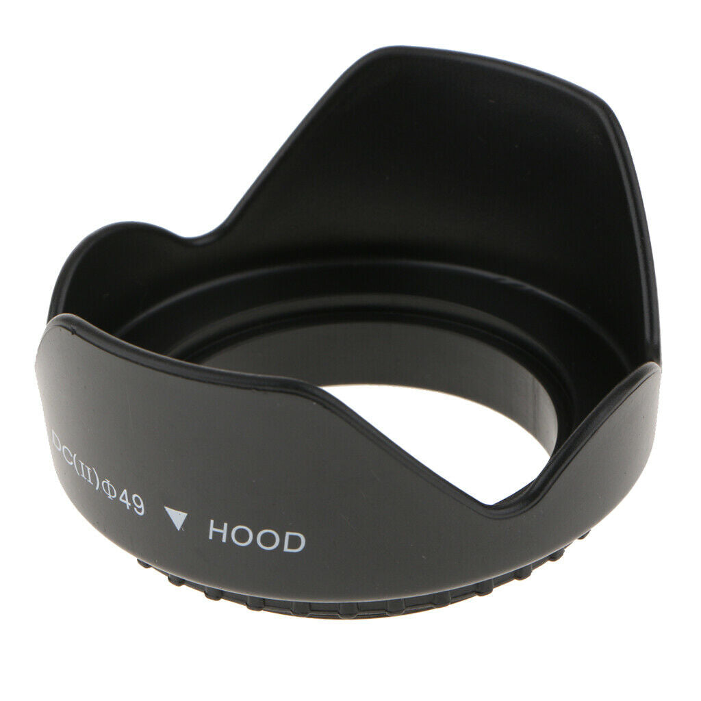 49mm Reversible Tulip Flower Crown Petal Shaped Lens Hood Provides Protection