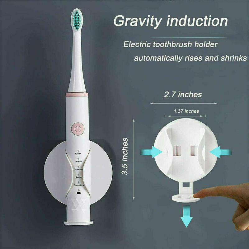Wall Mounted Electric Toothbrush Stand Release Gravity Auto Lock Holder Base New