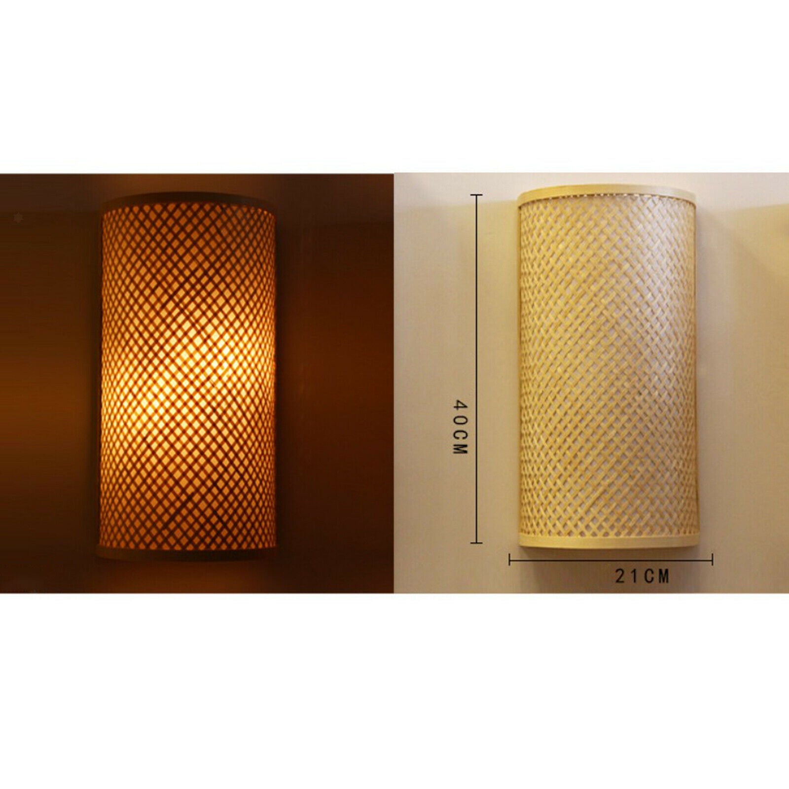 Retro Style Wall Light Bamboo Wall Sconce Patio Balcony Loft Cafe Fixtures