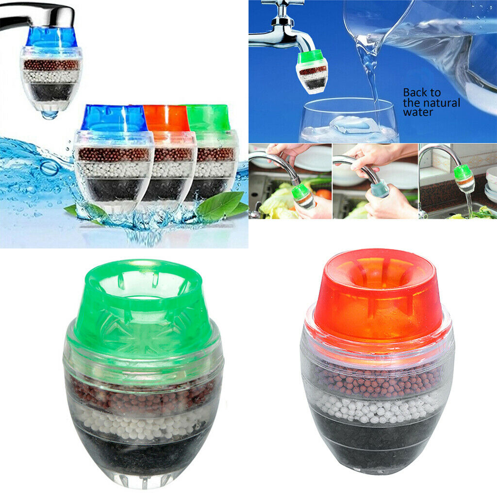 2pcs Water Filter 5-layer Tap Water Saving Nozzle Kitchen Filter Sprayer PVC