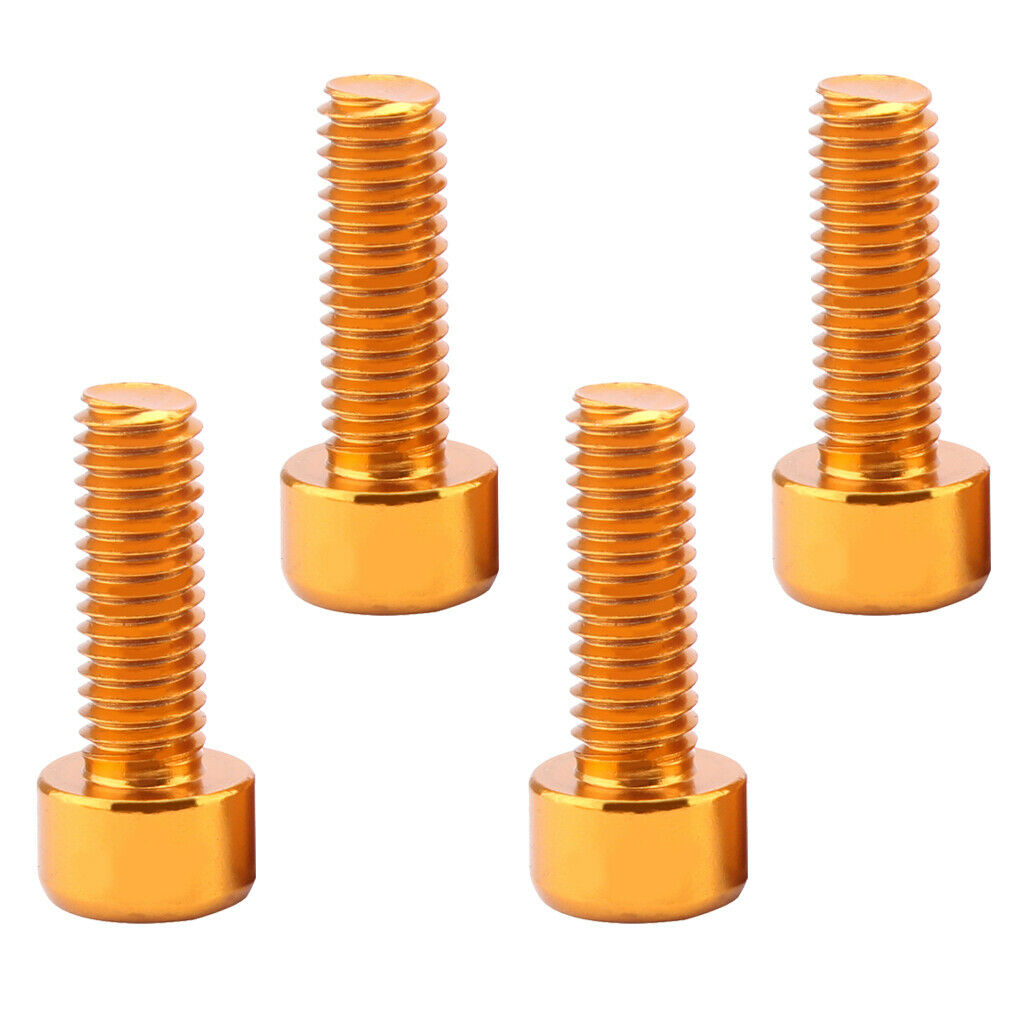 40x Bike Water Bottle Cage Holder Bolts Hex Socket Screws Durable Yellow