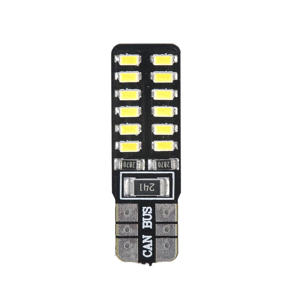 2x T10 168 194 W5W 3014 24SMD LED Canbus No Error Car Side Wedge White LED Light