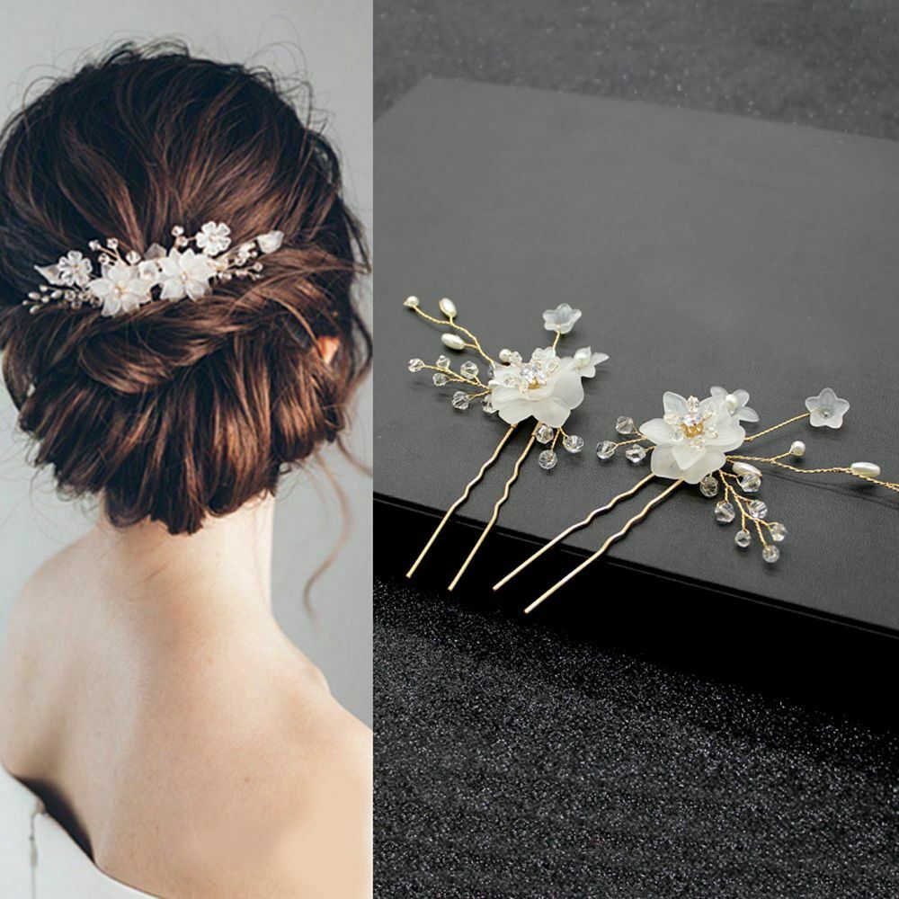 Crystal Accessories Wedding Headwear Women Hairpins Hair Clips Headpieces