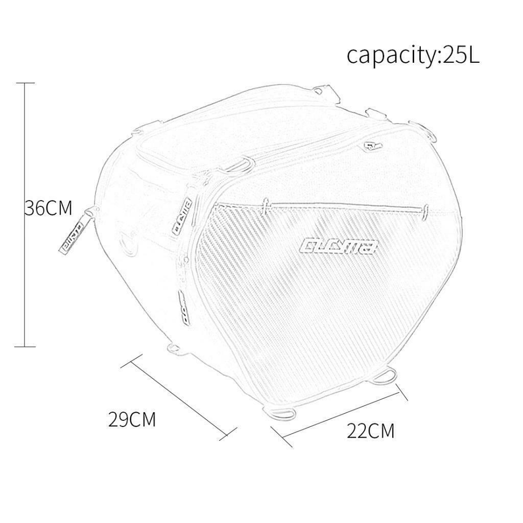 1 Pack Motorcycle Rear Tail Seat Bag Back Seat Storage Luggage Saddlebags