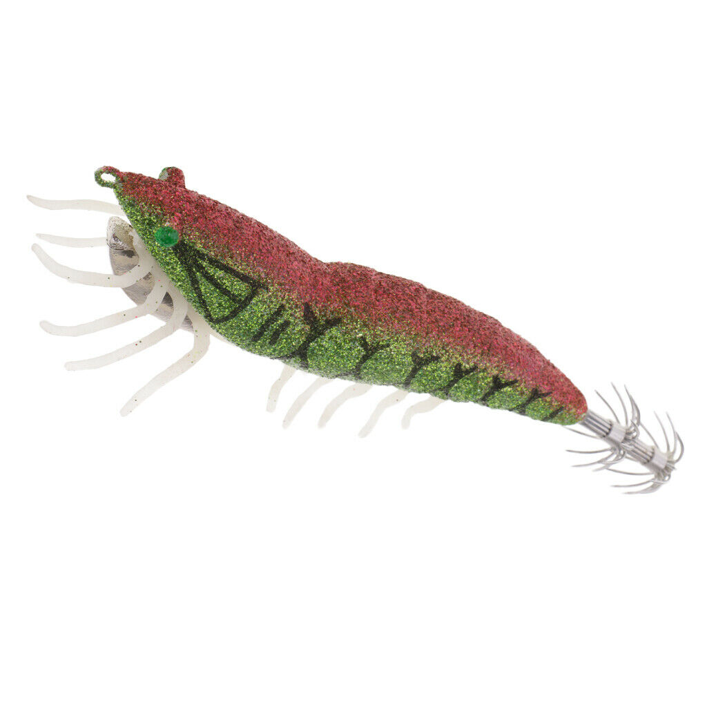 2pcs Artificial Luminous Shrimp Fishing Lures Silicone Legs Squid Lure Hooks