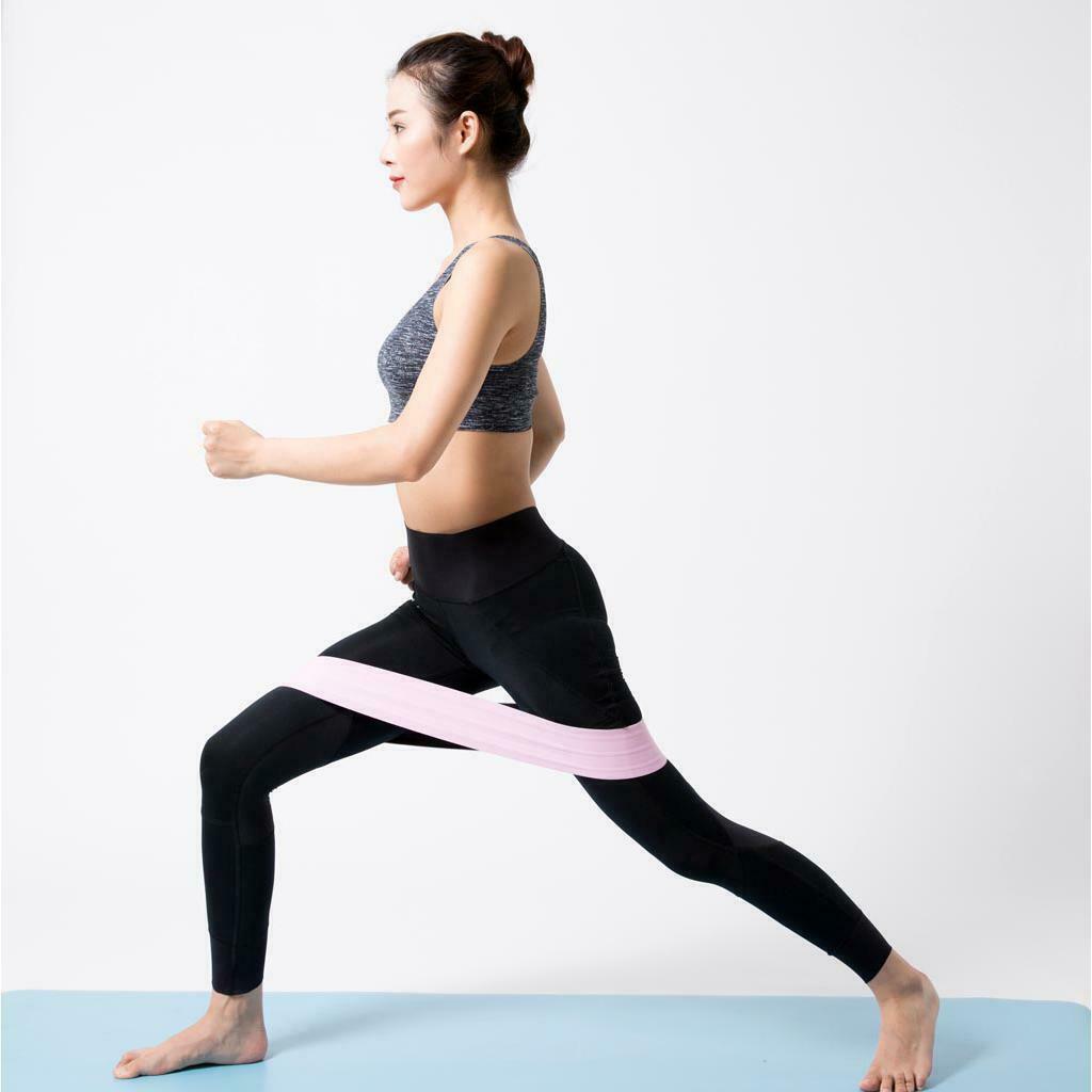 Yoga Bands Fitness Elastic Belt Resistance Bands Strength Training Pink-M
