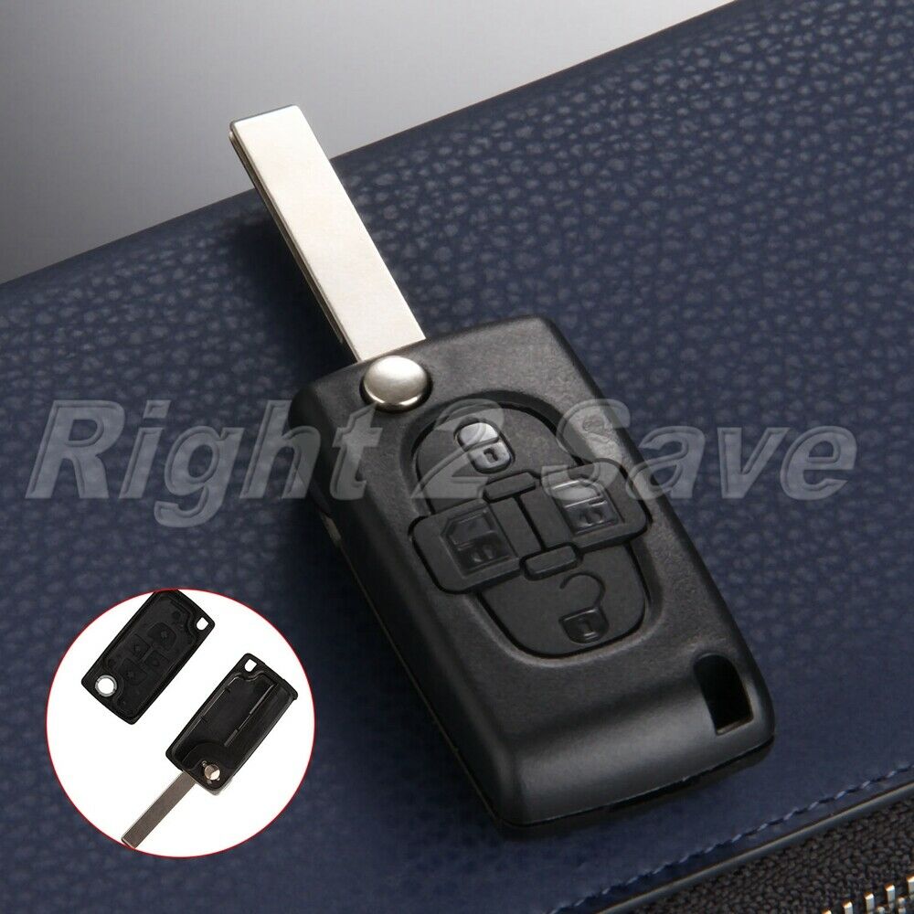 Remote Key Case Folding Keyless Entry Blade Fitment Peugeot 1007 Ciirtoen C8