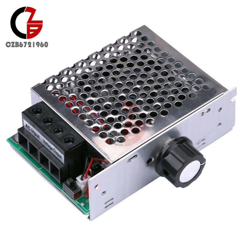 10000W AC110V Electronic SCR Regulator Voltage Motor Speed Temp Controller + Fan