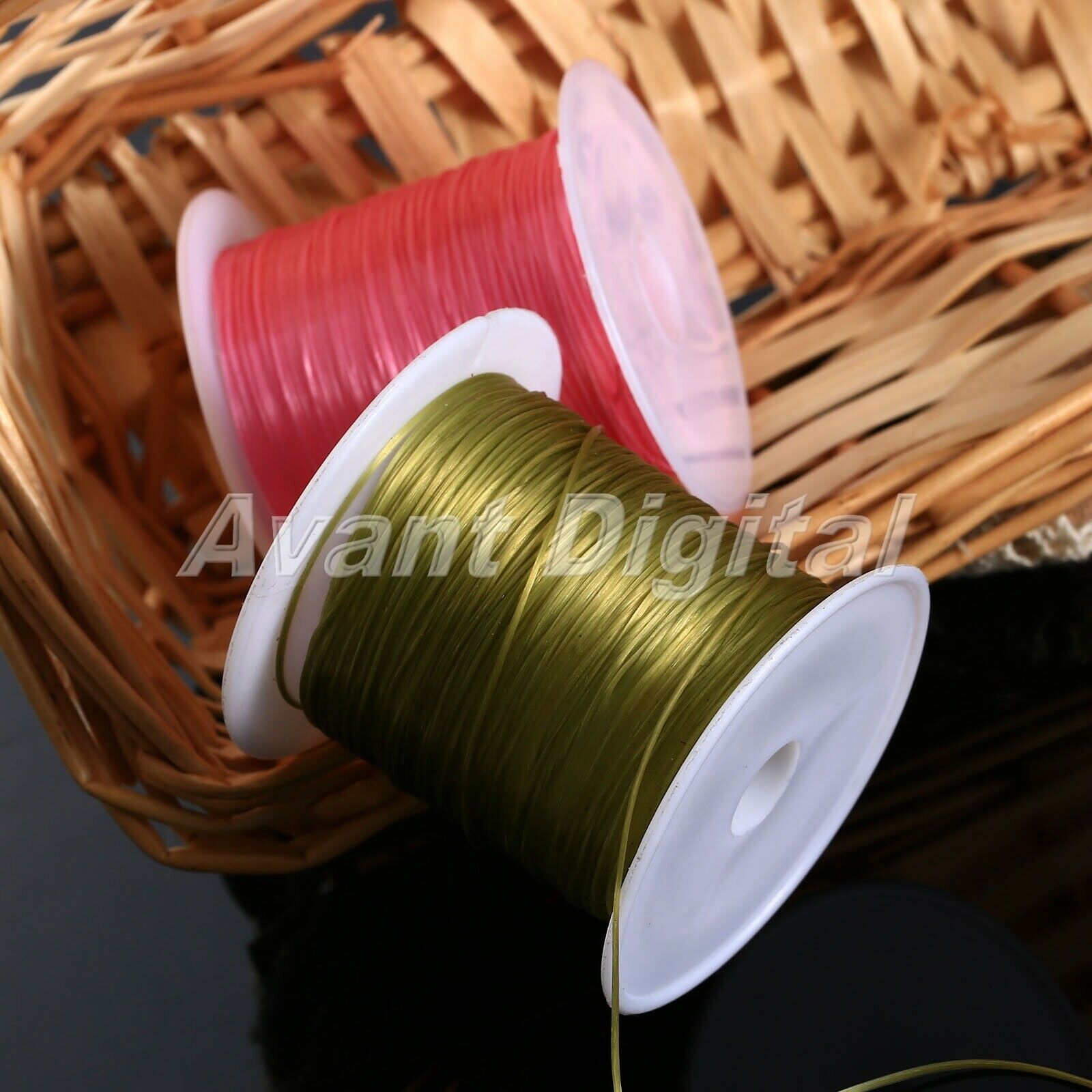 Elastic Beading Wire String Thread 1mm DIY Jewelry Findings Making Cord 2 Rolls