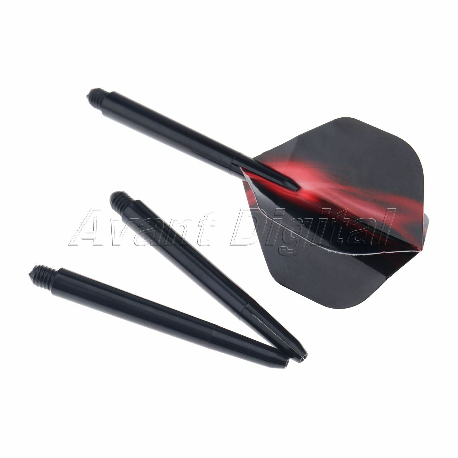 50 Pcs Black Nylon Dart Shafts Darts Stems Replacement 48mm 2BA Screw Thread