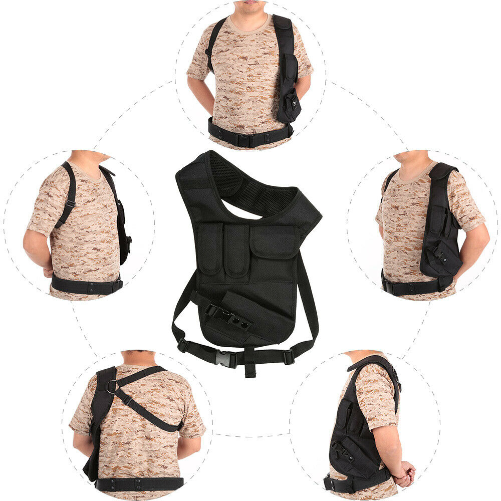 Black Nylon Anti-theft Hidden Underarm Security Shoulder Gun Holster Holder Bags