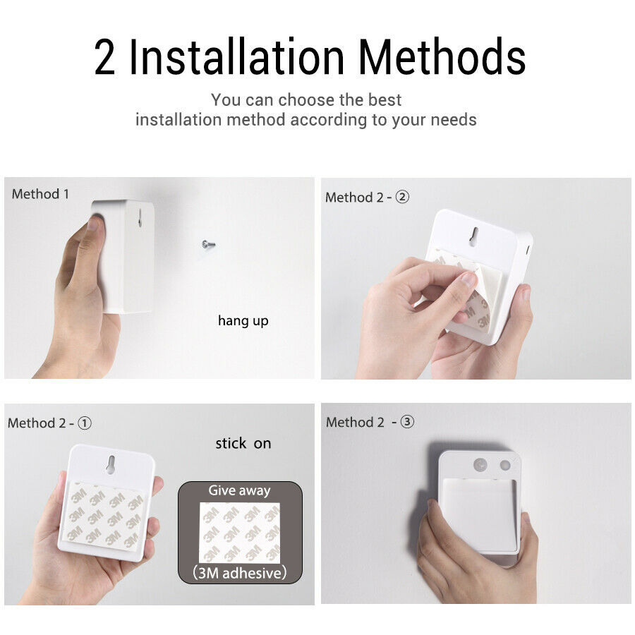 LED Wireless Step Stair Night Light PIR Motion Sensor Wardrobe Wall Warm Light
