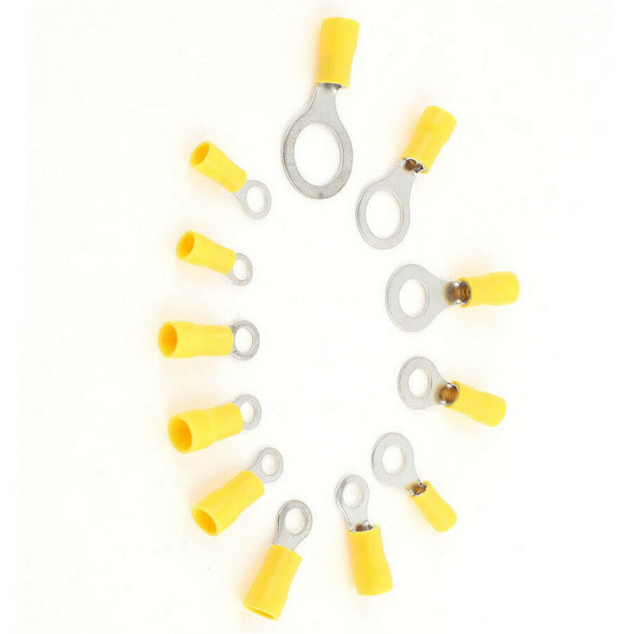 120 Pcs Assorted Insulated Ring Crimp Terminals Car Electrical Wiring Connectors