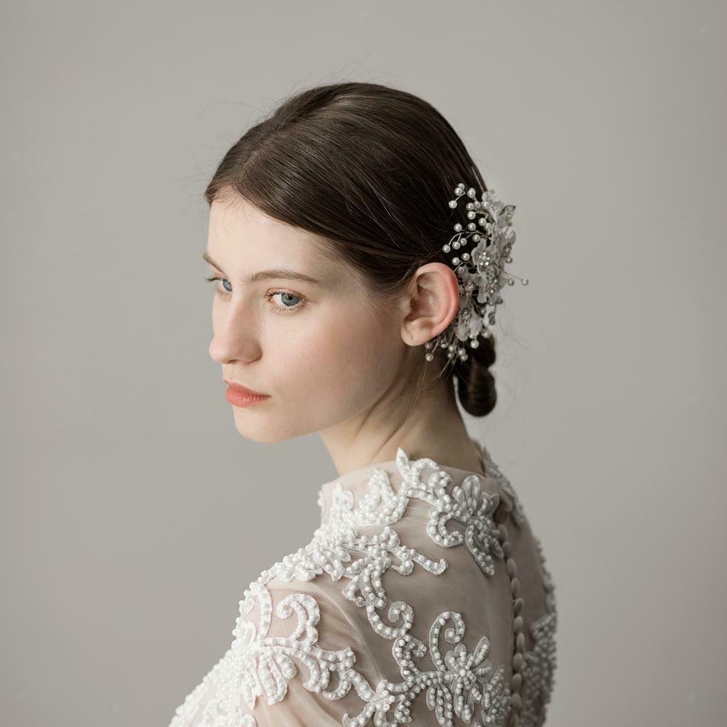 Bridal Pearls Crystal Hair Comb Wedding Party Prom Hair Clip Hair Accessory