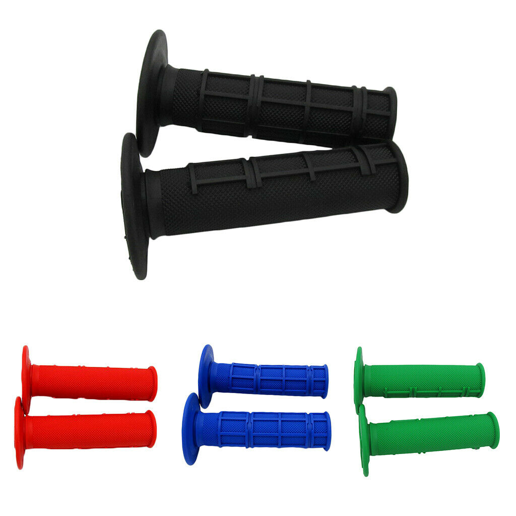 7/8" Dirt Motorcycle Handle Bar Grips Pit Dirt Bike 22mm RUBBER GEL Red