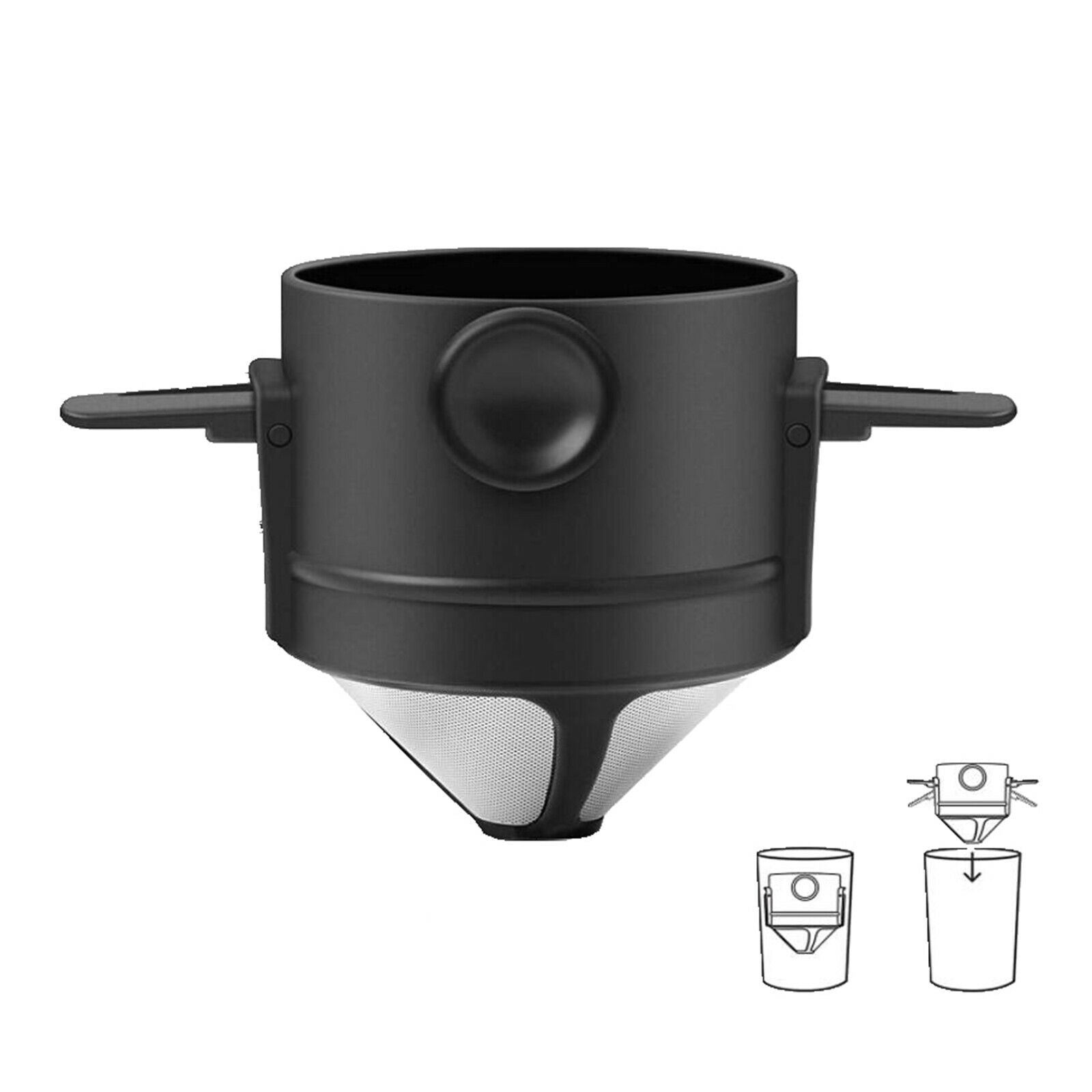 Pour Over Coffee Drip Cone Mini Paperless For Travel Camping Backpack