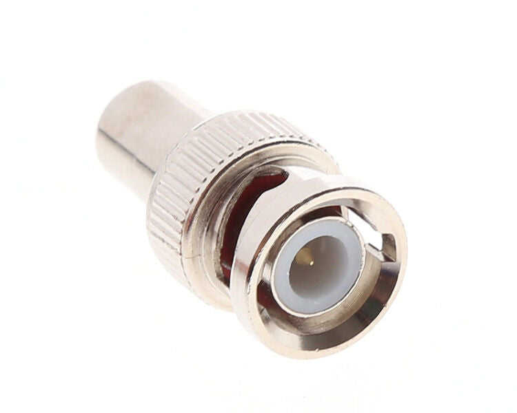 2x BNC Male to RCA AV Female Coaxial Connector Adapter for CCTV Camera Jf.l8