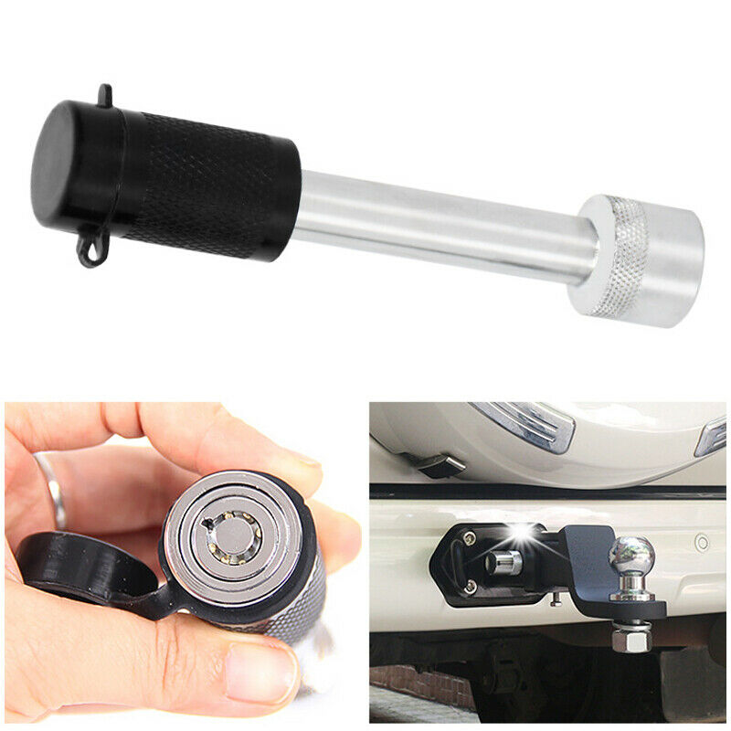 Car RV Square Port Anti-theft Tow Hitch Trailer Arm Coupler Latch Lock with Keys