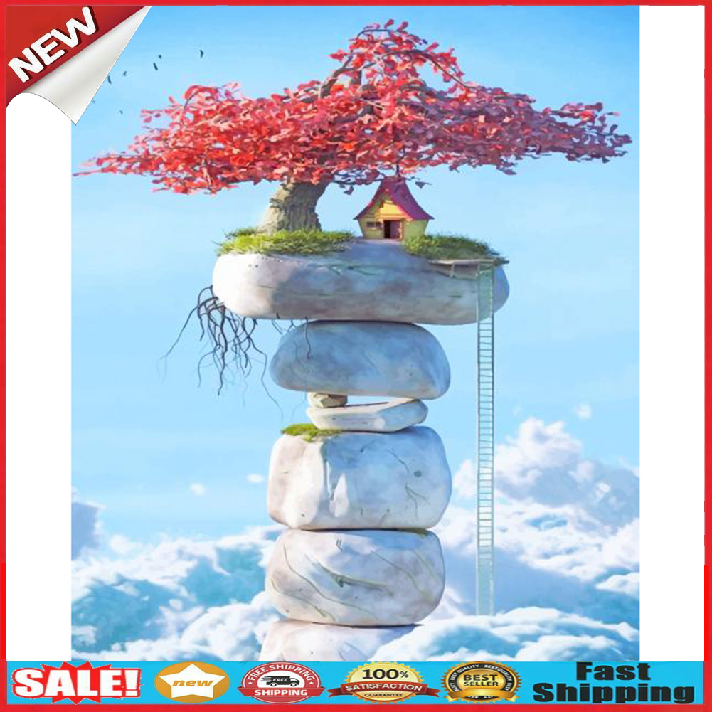 Painting By Numbers DIY Landscape Room Wall Picture Hand Painted Handwork @