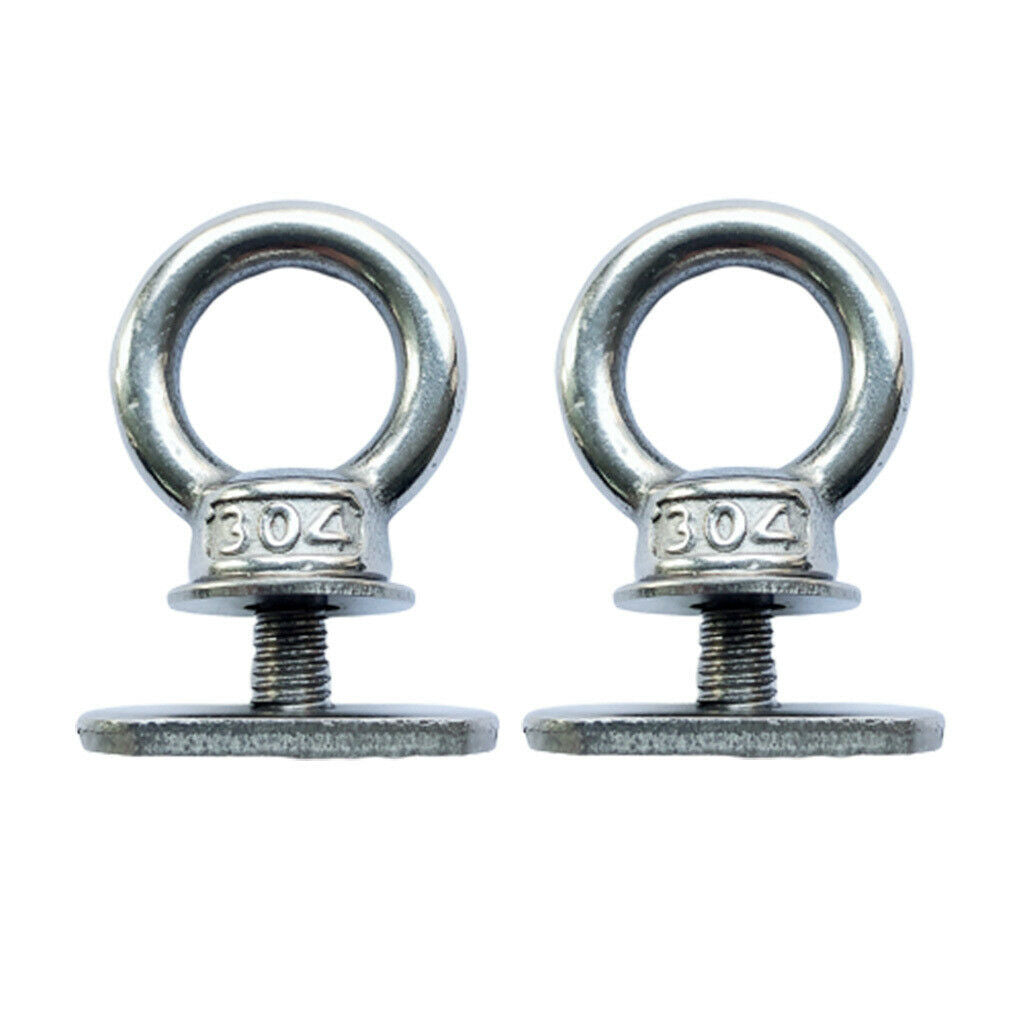 2Pcs Marine Canoe Tie Down Screws Nuts Leash Holder Eyelet Fitting Bolt