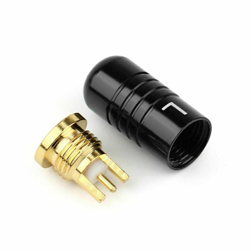 5X MMCX Female Earphone Pins Audio Adapter For UE900 SE535 SE215 W30 Black AT2
