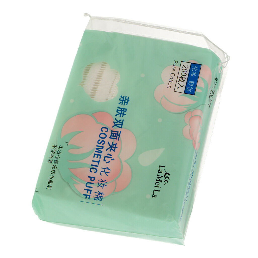 200PCS Soft Makeup Remover Pure Cotton Pads Cosmetic Puff Face Nail Cleaning