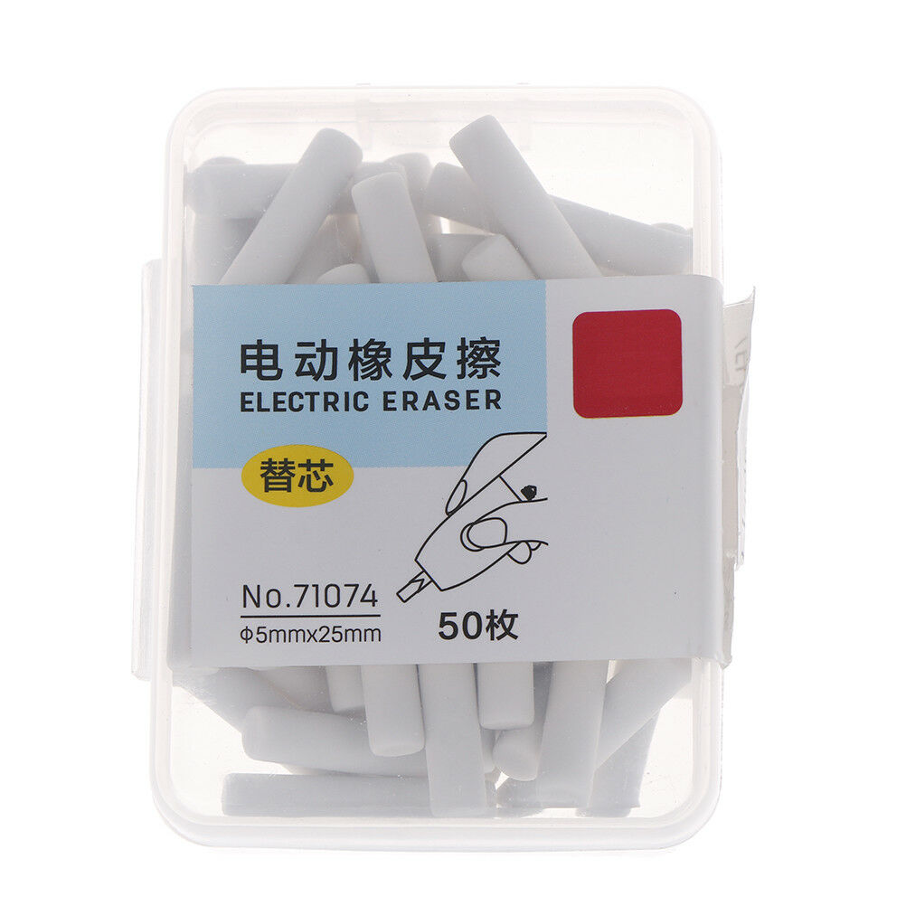 50pcs Eraser Replacement Eraser Refills 5*25mm for Electrical Pencil RubDEAU