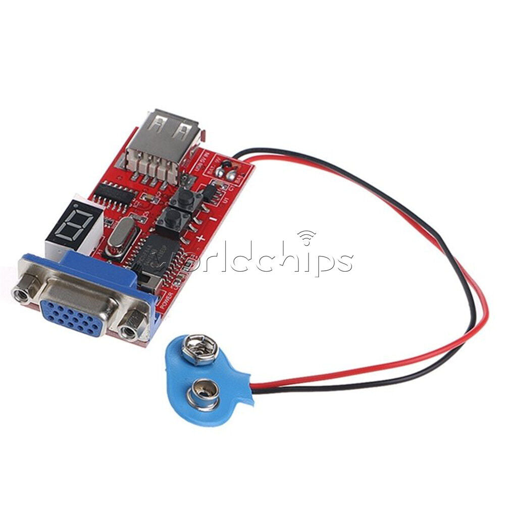 USB Battery Power Supply VGA Signal Generator LCD Tester 15 Signal Output