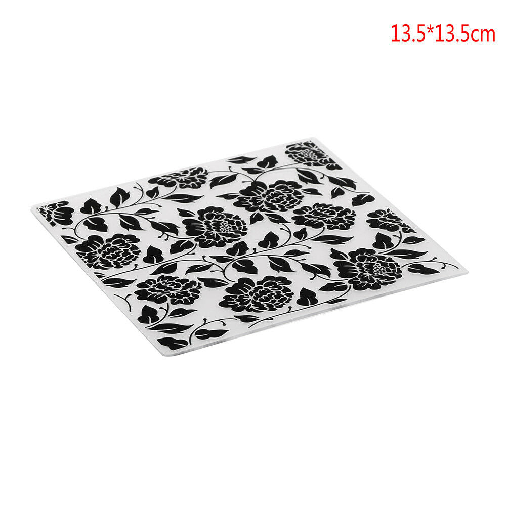 peony flower Embossing folders Plastic Embossing Folder For Scrapbooking .l8