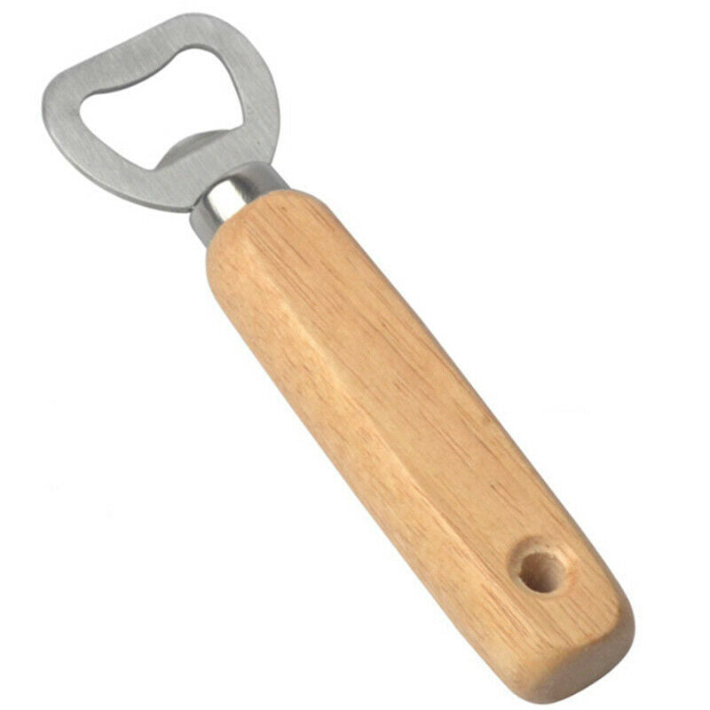 Rubber Wood Hand-held Bottle Opener Wine Beer Glass Bottle Cap Bottle Ope JY Kt