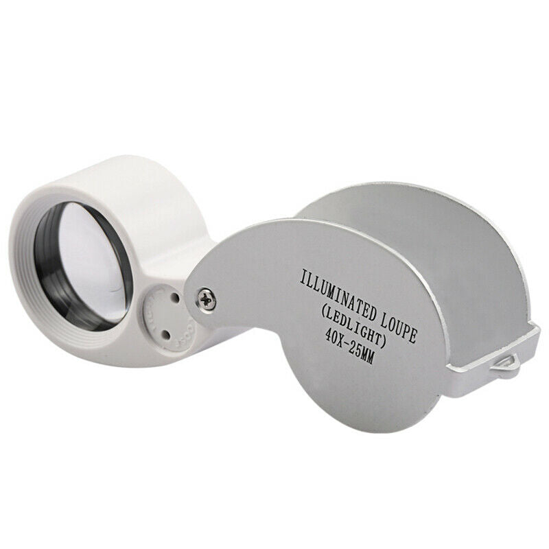 40X Portable Folding Magnifier Loupe Glass Jewelry Coins Stamps Antiqu.l8