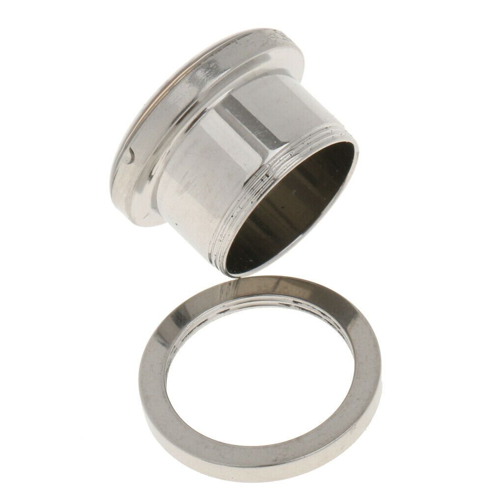 1 Pair Stainless Steel Ear Tunnels Plugs Screw Body Piercing 6mm
