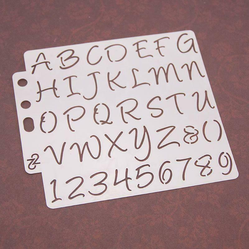 9pcs/set Christmas Letter Stencils Template Painting Scrapbooking Embossing Card