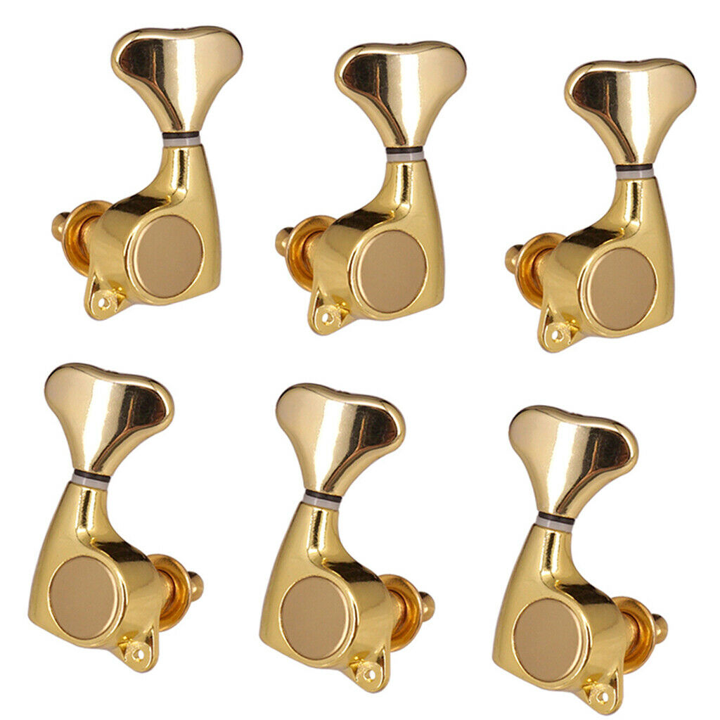 Pack of 6 Golden Sealed Electric Guitar Tuning Pegs Keys Replacement Parts 3R3L