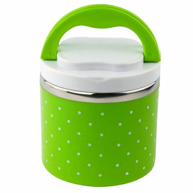 1X(1Layers Thermal Bento Lunch Box Thermos For Food Stainless Steel Insulati1Q4)